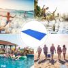 imageGoplus 12 x 6 Floating Water Pad 3Layer TearResistant XPE Foam Mat with Mooring Device and HookLoop Straps RollUp Floating Island for 46 Person on Pool Lake RiverBlue