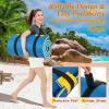 imageGoplus Floating Water Mat Pad Lily Pad with Rolling Pillow Design Bouncy TearResistant 3Layer XPE Foam RollUp Swimming Foam Pool Floats for Lake River Boat AdultsBlue