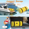 imageGoplus Floating Water Mat Pad Lily Pad with Rolling Pillow Design Bouncy TearResistant 3Layer XPE Foam RollUp Swimming Foam Pool Floats for Lake River Boat AdultsYellow