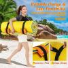 imageGoplus Floating Water Mat Pad Lily Pad with Rolling Pillow Design Bouncy TearResistant 3Layer XPE Foam RollUp Swimming Foam Pool Floats for Lake River Boat AdultsYellow