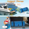 imageGoplus Floating Water Mat Pad Lily Pad with Rolling Pillow Design Bouncy TearResistant 3Layer XPE Foam RollUp Swimming Foam Pool Floats for Lake River Boat AdultsBlue