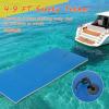 imageGoplus Floating Water Mat Pad Lily Pad with Rolling Pillow Design Bouncy TearResistant 3Layer XPE Foam RollUp Swimming Foam Pool Floats for Lake River Boat AdultsBlue