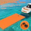 imageGoplus Floating Water Mat Pad Lily Pad with Rolling Pillow Design Bouncy TearResistant 3Layer XPE Foam RollUp Swimming Foam Pool Floats for Lake River Boat AdultsOrange