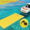 imageGoplus Floating Water Mat Pad Lily Pad with Rolling Pillow Design Bouncy TearResistant 3Layer XPE Foam RollUp Swimming Foam Pool Floats for Lake River Boat AdultsYellow