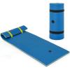 imageGoplus Floating Water Mat Pad Lily Pad with Rolling Pillow Design Bouncy TearResistant 3Layer XPE Foam RollUp Swimming Foam Pool Floats for Lake River Boat AdultsBlue