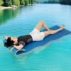 imageGoplus Floating Water Mat Pad Lily Pad with Rolling Pillow Design Bouncy TearResistant 3Layer XPE Foam RollUp Swimming Foam Pool Floats for Lake River Boat AdultsBlue