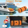 imageGoplus Floating Water Mat Pad Lily Pad with Rolling Pillow Design Bouncy TearResistant 3Layer XPE Foam RollUp Swimming Foam Pool Floats for Lake River Boat AdultsOrange