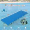 imageGoplus Floating Water Mat Pad Lily Pad with Rolling Pillow Design Bouncy TearResistant 3Layer XPE Foam RollUp Swimming Foam Pool Floats for Lake River Boat AdultsBlue