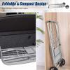 imageGoplus Folding Shopping Cart Jumbo Double Basket Utility Grocery Cart 330lbs Capacity with 360 Rolling Swivel Wheels Portable Heavy Duty Cart for Laundry Shopping GrocerySilver