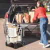imageGoplus Folding Shopping Utility Cart Double Basket and 360 Swivel Wheels Adjustable Handle Small Cart Perfect for Grocery Laundry Book Luggage TravelSilver