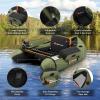 imageGoplus Inflatable Float Tube Fishing Belly Boat with Fish Ruler Pump Storage Bag Adjustable Straps Fishing Float Tube for Angling 350LBS Load CapacityGreen  WRod Holder