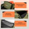 imageGoplus Inflatable Float Tube Fishing Belly Boat with Fish Ruler Pump Storage Bag Adjustable Straps Fishing Float Tube for Angling 350LBS Load CapacityUpgrade Green  WFish Finder Holder  Rod Rack Basket