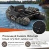 imageGoplus Inflatable Float Tube Fishing Belly Boat with Fish Ruler Pump Storage Bag Adjustable Straps Fishing Float Tube for Angling 350LBS Load CapacityCamouflage  WRod Holder