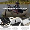 imageGoplus Inflatable Float Tube Fishing Belly Boat with Fish Ruler Pump Storage Bag Adjustable Straps Fishing Float Tube for Angling 350LBS Load CapacityBeige  WRod Holder