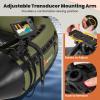 imageGoplus Inflatable Float Tube Fishing Belly Boat with Fish Ruler Pump Storage Bag Adjustable Straps Fishing Float Tube for Angling 350LBS Load CapacityUpgrade Green  WFish Finder Holder  Rod Rack Basket