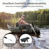 imageGoplus Inflatable Float Tube Fishing Belly Boat with Fish Ruler Pump Storage Bag Adjustable Straps Fishing Float Tube for Angling 350LBS Load CapacityCamouflage  WRod Holder