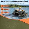 imageGoplus Inflatable Float Tube Fishing Belly Boat with Fish Ruler Pump Storage Bag Adjustable Straps Fishing Float Tube for Angling 350LBS Load CapacityUpgrade Green  WFish Finder Holder  Rod Rack Basket