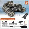 imageGoplus Inflatable Float Tube Fishing Belly Boat with Fish Ruler Pump Storage Bag Adjustable Straps Fishing Float Tube for Angling 350LBS Load CapacityLarge Camouflage  WRod Holder