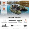imageGoplus Inflatable Float Tube Fishing Belly Boat with Fish Ruler Pump Storage Bag Adjustable Straps Fishing Float Tube for Angling 350LBS Load CapacityGreen  WRod Holder