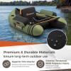 imageGoplus Inflatable Float Tube Fishing Belly Boat with Fish Ruler Pump Storage Bag Adjustable Straps Fishing Float Tube for Angling 350LBS Load CapacityGreen  WRod Holder