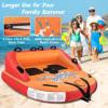 imageGoplus Inflatable Towable Tubes for Boating 1213 Riders Water Sports Tube for Boat to Pull Sofa Style Boat Tube with Drainage Dual Front and Back Tow PointsOrange  12 Person