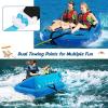 imageGoplus Inflatable Towable Tubes for Boating 1213 Riders Water Sports Tube for Boat to Pull Sofa Style Boat Tube with Drainage Dual Front and Back Tow PointsBlue  12 Person