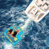 imageGoplus Inflatable Towable Tubes for Boating 1213 Riders Water Sports Tube for Boat to Pull Sofa Style Boat Tube with Drainage Dual Front and Back Tow PointsLight Blue  13 Person