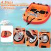 imageGoplus Inflatable Towable Tubes for Boating 1213 Riders Water Sports Tube for Boat to Pull Sofa Style Boat Tube with Drainage Dual Front and Back Tow PointsOrange  12 Person