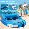 imageGoplus Inflatable Towable Tubes for Boating 1213 Riders Water Sports Tube for Boat to Pull Sofa Style Boat Tube with Drainage Dual Front and Back Tow PointsBlue  12 Person