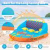 imageGoplus Inflatable Towable Tubes for Boating 1213 Riders Water Sports Tube for Boat to Pull Sofa Style Boat Tube with Drainage Dual Front and Back Tow PointsLight Blue  13 Person