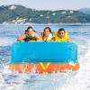 imageGoplus Inflatable Towable Tubes for Boating 1213 Riders Water Sports Tube for Boat to Pull Sofa Style Boat Tube with Drainage Dual Front and Back Tow PointsLight Blue  13 Person