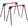 imageGoplus Saw Horses 2 Pack 2200 LBS HeavyDuty Folding Work Horse w 2x4 Brackets Robust Metal Sawhorses w Fast Release Legs Portable ampamp Lightweight Work Bench for DIY Woodworking Projects