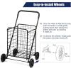 imageGoplus Shopping Carts for Groceries Heavy Duty Folding Shopping Cart with Wheels Portable Collapsible Grocery Cart Light Weight Foldable Utility Cart for LaundryBlack