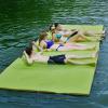 imageGoplus 12 x 6 Floating Water Pad 3Layer TearResistant XPE Foam Mat with Mooring Device and HookLoop Straps RollUp Floating Island for 46 Person on Pool Lake RiverGreen