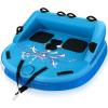 imageGoplus Inflatable Towable Tubes for Boating 1213 Riders Water Sports Tube for Boat to Pull Sofa Style Boat Tube with Drainage Dual Front and Back Tow PointsBlue  12 Person