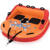 imageGoplus Inflatable Towable Tubes for Boating 1213 Riders Water Sports Tube for Boat to Pull Sofa Style Boat Tube with Drainage Dual Front and Back Tow PointsOrange  12 Person