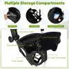 imageGoplus 3 Wheel Golf Push Cart Lightweight Foldable Caddy Cart wAdjustable Seat Handle Umbrella Holder Foot Brake Golf Trolley for Golf Bags Collapsible Golf Pull Cart for Men WomenGreen