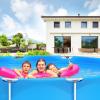 imageGoplus Above Ground Swimming Pool 12ft x 12ft x 30inch Outdoor Steel Frame Pool WPool Cover Reinforced Steel Frame Round Swimming Pool for Backyard Garden Patio Balcony BlueBlue