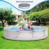 imageGoplus Above Ground Swimming Pool 12ft x 12ft x 30inch Outdoor Steel Frame Pool WPool Cover Reinforced Steel Frame Round Swimming Pool for Backyard Garden Patio Balcony BlueGray