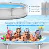 imageGoplus Above Ground Swimming Pool 12ft x 12ft x 30inch Outdoor Steel Frame Pool WPool Cover Reinforced Steel Frame Round Swimming Pool for Backyard Garden Patio Balcony BlueGray