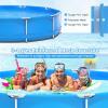 imageGoplus Above Ground Swimming Pool 12ft x 12ft x 30inch Outdoor Steel Frame Pool WPool Cover Reinforced Steel Frame Round Swimming Pool for Backyard Garden Patio Balcony BlueBlue