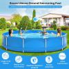 imageGoplus Above Ground Swimming Pool 12ft x 12ft x 30inch Outdoor Steel Frame Pool WPool Cover Reinforced Steel Frame Round Swimming Pool for Backyard Garden Patio Balcony BlueBlue
