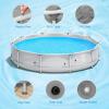 imageGoplus Above Ground Swimming Pool 12ft x 12ft x 30inch Outdoor Steel Frame Pool WPool Cover Reinforced Steel Frame Round Swimming Pool for Backyard Garden Patio Balcony BlueGray