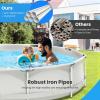 imageGoplus Above Ground Swimming Pool 12ft x 12ft x 30inch Outdoor Steel Frame Pool WPool Cover Reinforced Steel Frame Round Swimming Pool for Backyard Garden Patio Balcony BlueGray