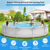 imageGoplus Above Ground Swimming Pool 12ft x 12ft x 30inch Outdoor Steel Frame Pool WPool Cover Reinforced Steel Frame Round Swimming Pool for Backyard Garden Patio Balcony BlueGray