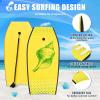imageGoplus Boogie Boards for Beach 333741 Inches Lightweight Body Board w Wrist Leash EPS Core XPE Deck HDPE Slick Bottom Surfboard for Kids Teens Adults Surfing37 inch