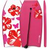 imageGoplus Boogie Boards for Beach 333741 Inches Lightweight Body Board w Wrist Leash EPS Core XPE Deck HDPE Slick Bottom Surfboard for Kids Teens Adults Surfing37 inch