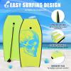 imageGoplus Boogie Boards for Beach 333741 Inches Lightweight Body Board w Wrist Leash EPS Core XPE Deck HDPE Slick Bottom Surfboard for Kids Teens Adults Surfing41 inch