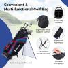 imageGoplus Complete Golf Club Package Set for Men 11 PCS Right Handed Golf Clubs with 460CC 1 Driver 3 Fairway Wood 5 Hybrid 56789SP Irons Putter Golf Stand Bag with Rain HoodBlue