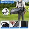 imageGoplus Complete Golf Club Set for Men 9 Pieces Golf Clubs with 1 Driver 3 Fairway 4 Hybrid 6 ampamp 7 ampamp 8 ampamp 9 ampamp P Irons Putter Head Covers Mens Right Handed9 PCS wStand Bag  Grey